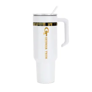 48oz Georgia Tech Yellow Jackets Gold Anodized White Tumbler