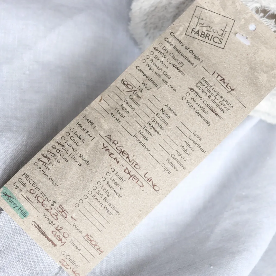 Argento Lino Yarn-Dyed Linen