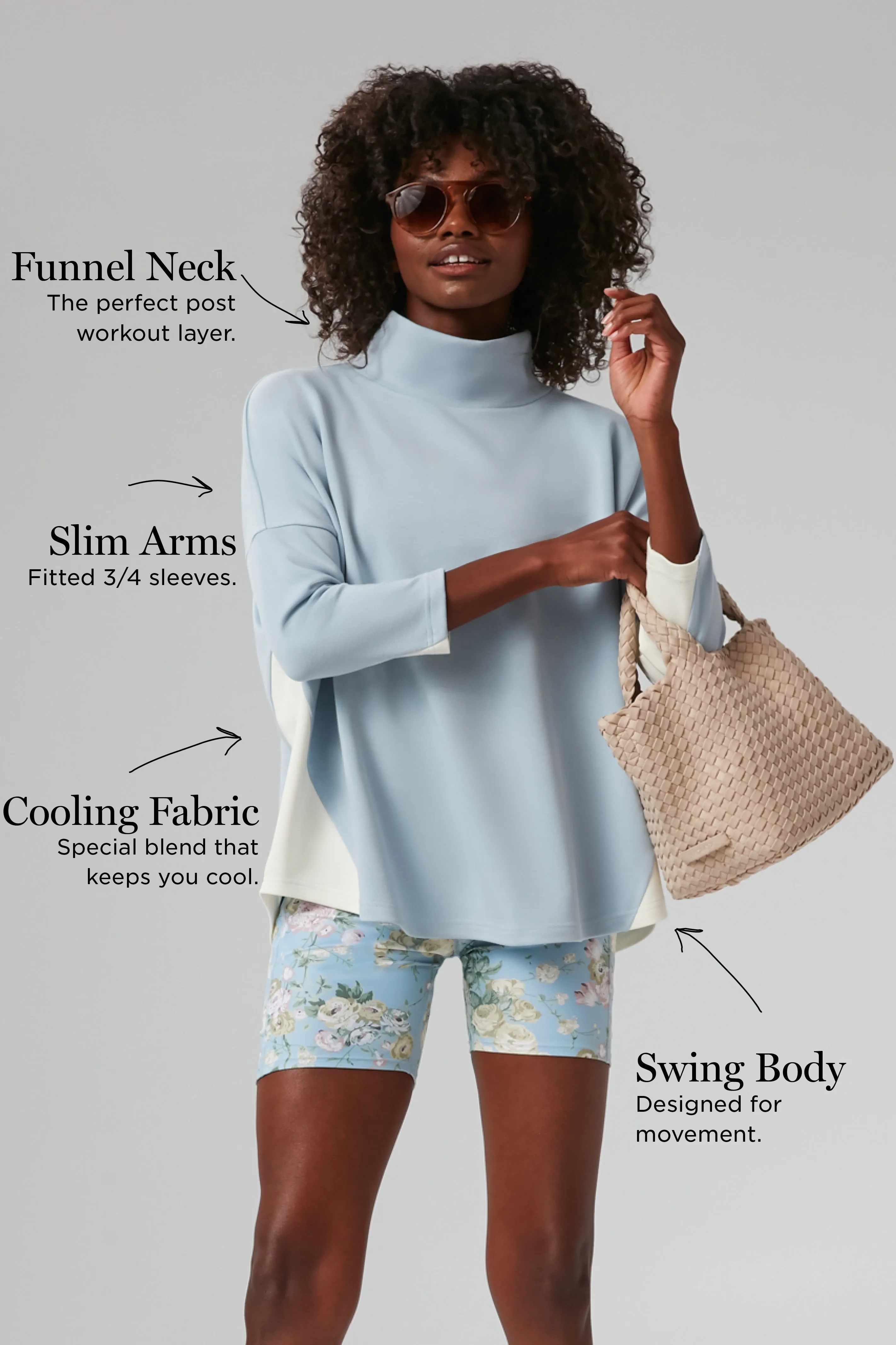 Breezy Blue Ally Swing Sweatshirt