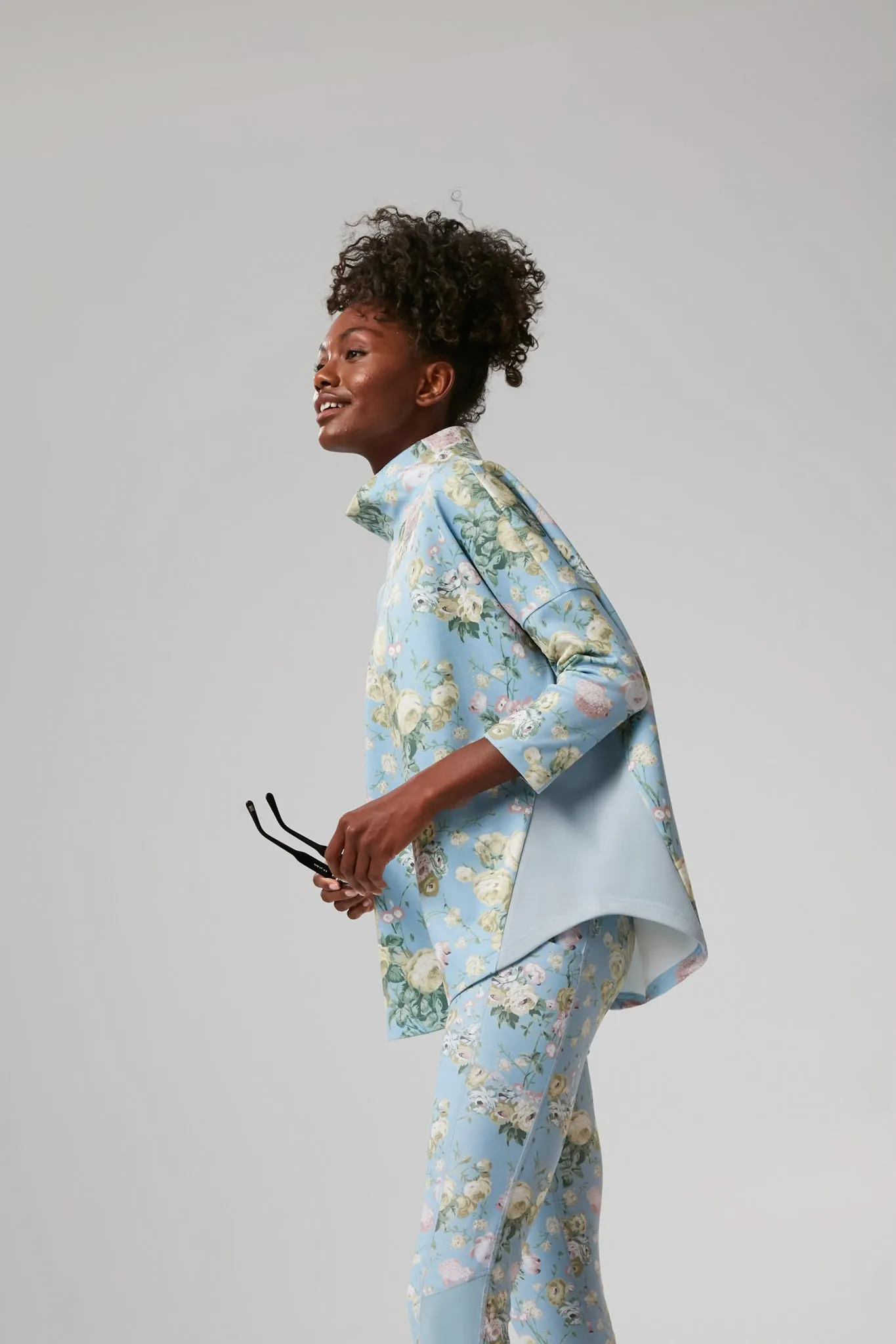 Breezy Blue Chintz Ally Swing Sweatshirt