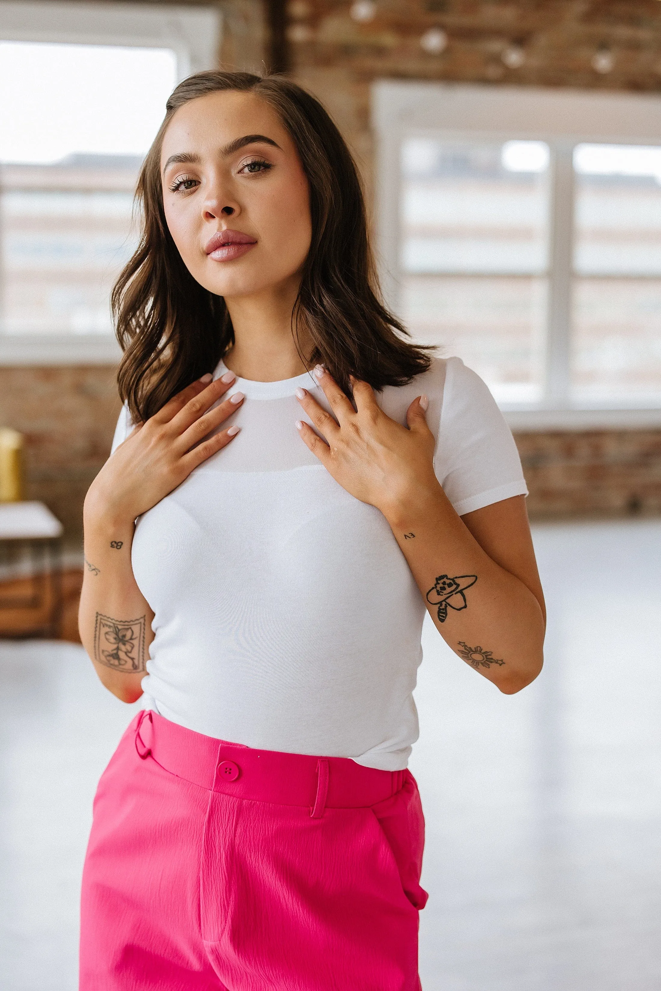 Brittany Mesh Top