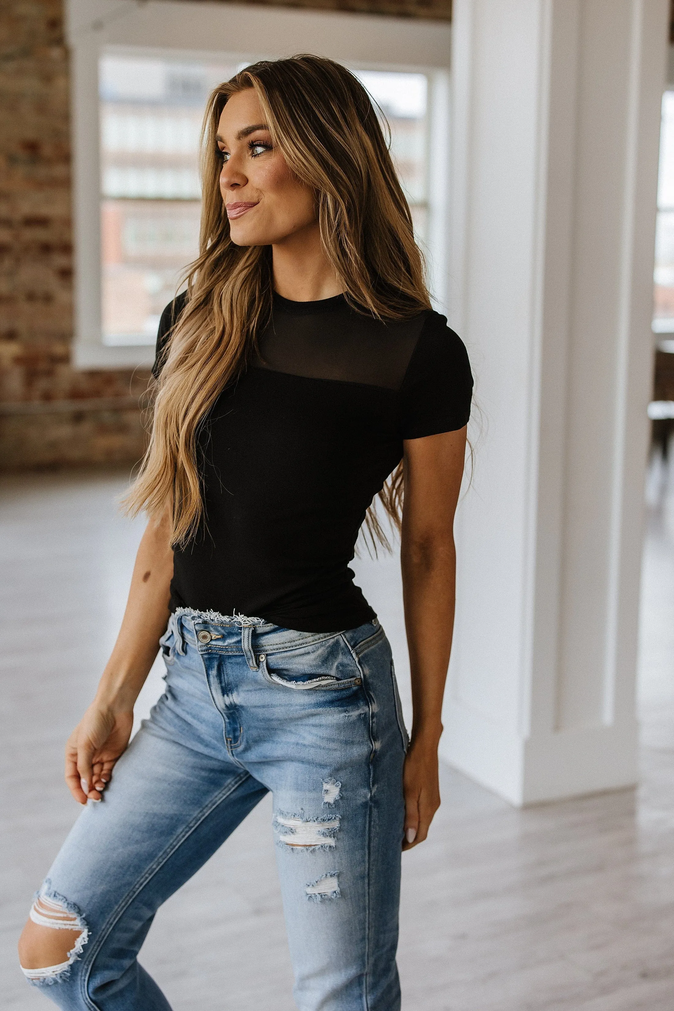 Brittany Mesh Top