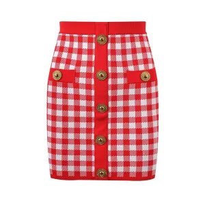 Classic Plaid Pencil Skirt