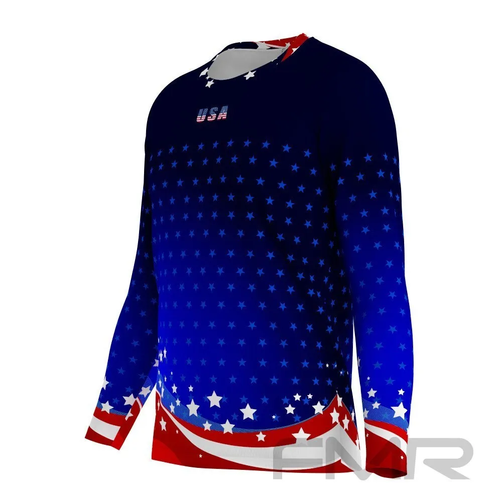 FMR USA Patriot Men's Technical Long Sleeve Running Shirt
