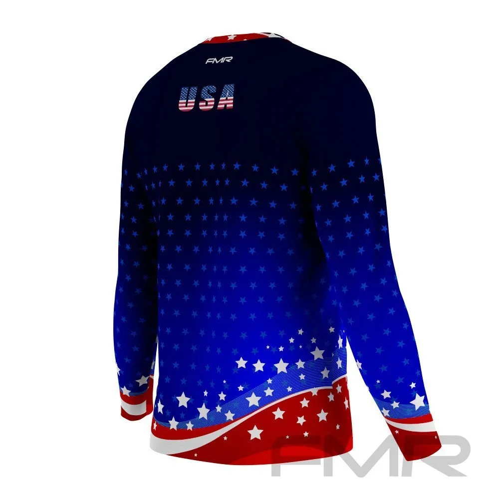 FMR USA Patriot Men's Technical Long Sleeve Running Shirt
