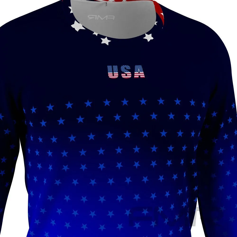 FMR USA Patriot Men's Technical Long Sleeve Running Shirt