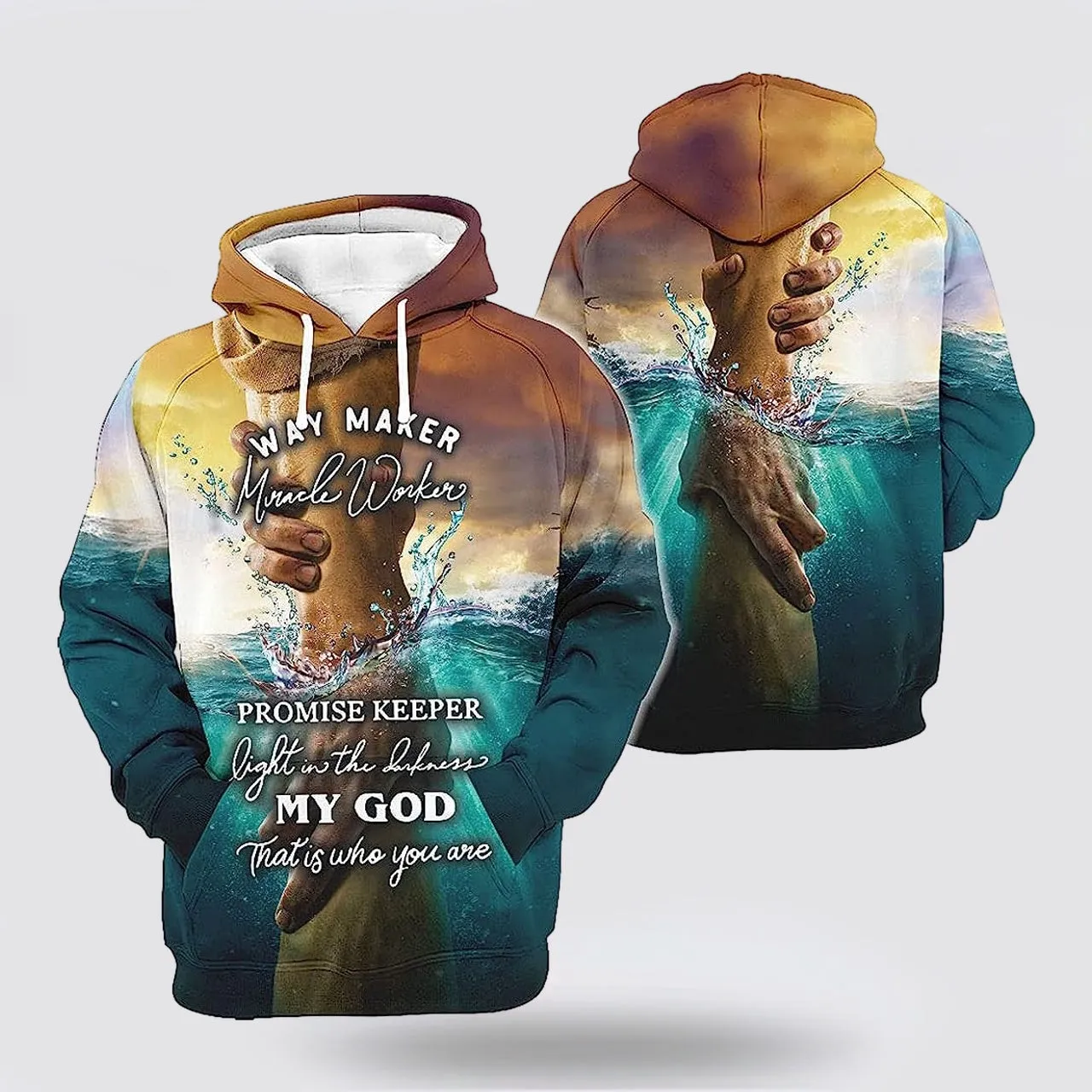 Hand Of God Way Marker 3d Hoodies For Women Men - Christian Apparel Hoodies