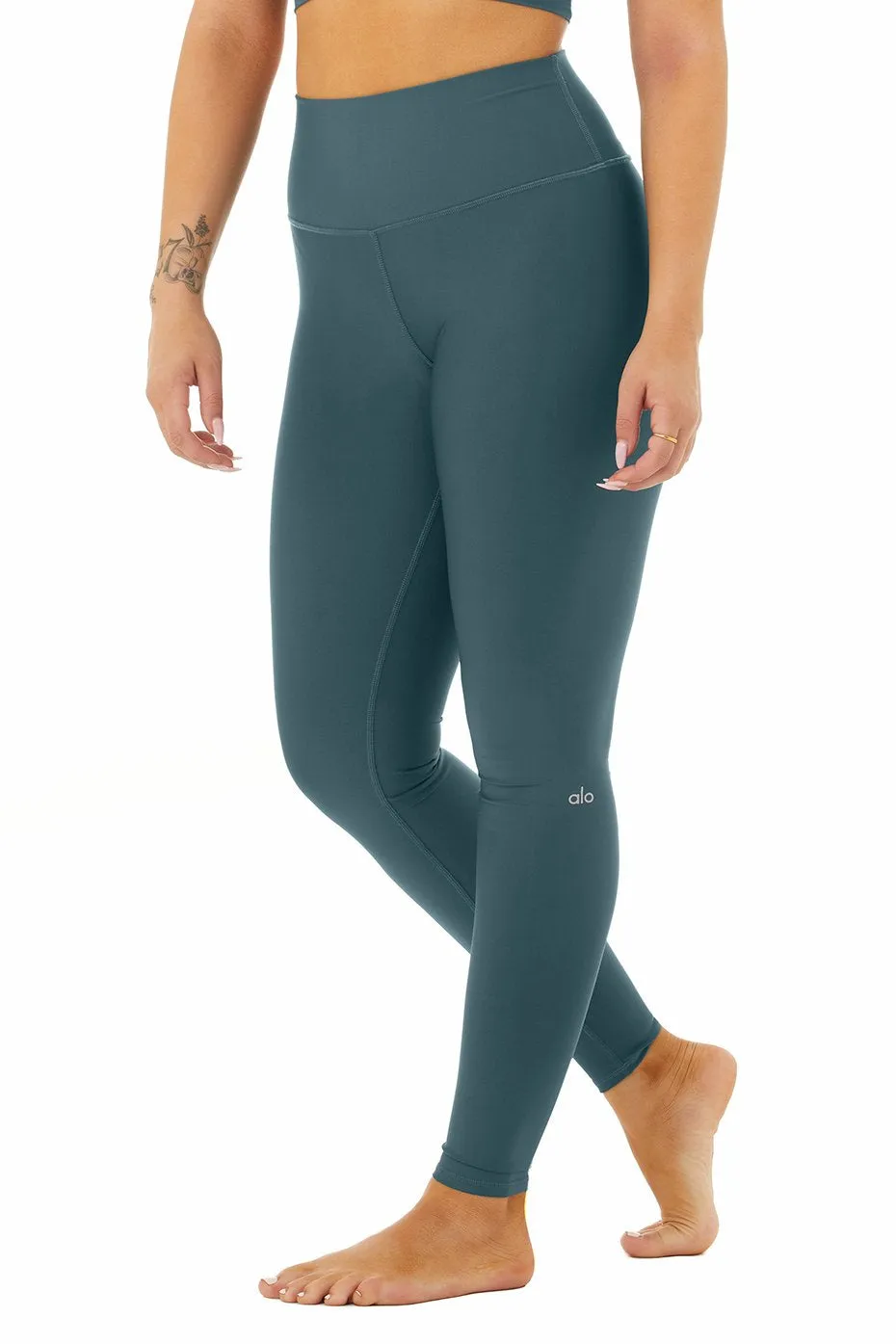 High-Waist Airlift Legging - Deep Jade