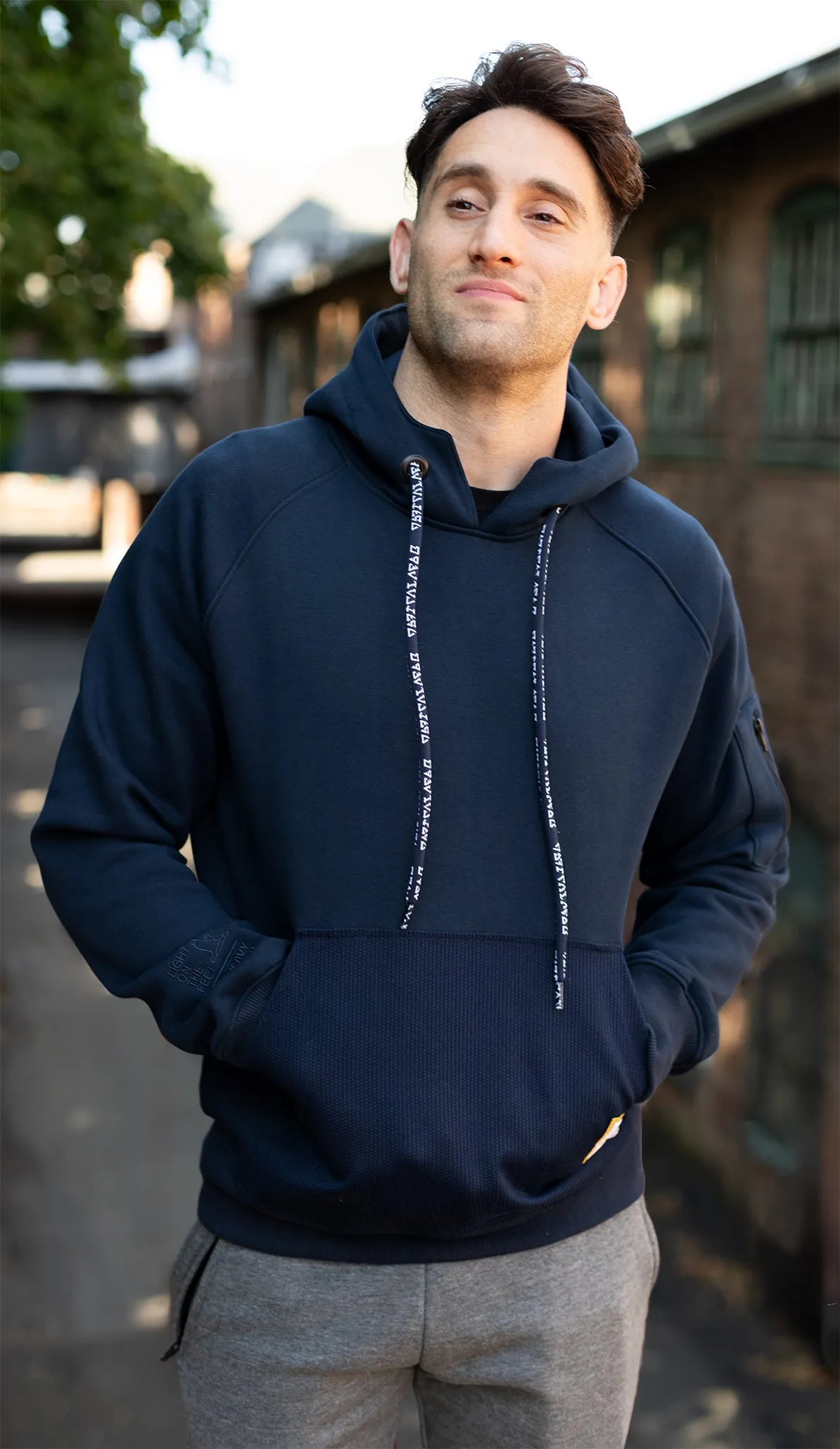 HYBRID Hoodie (Pearl Weave Integrated) - Navy