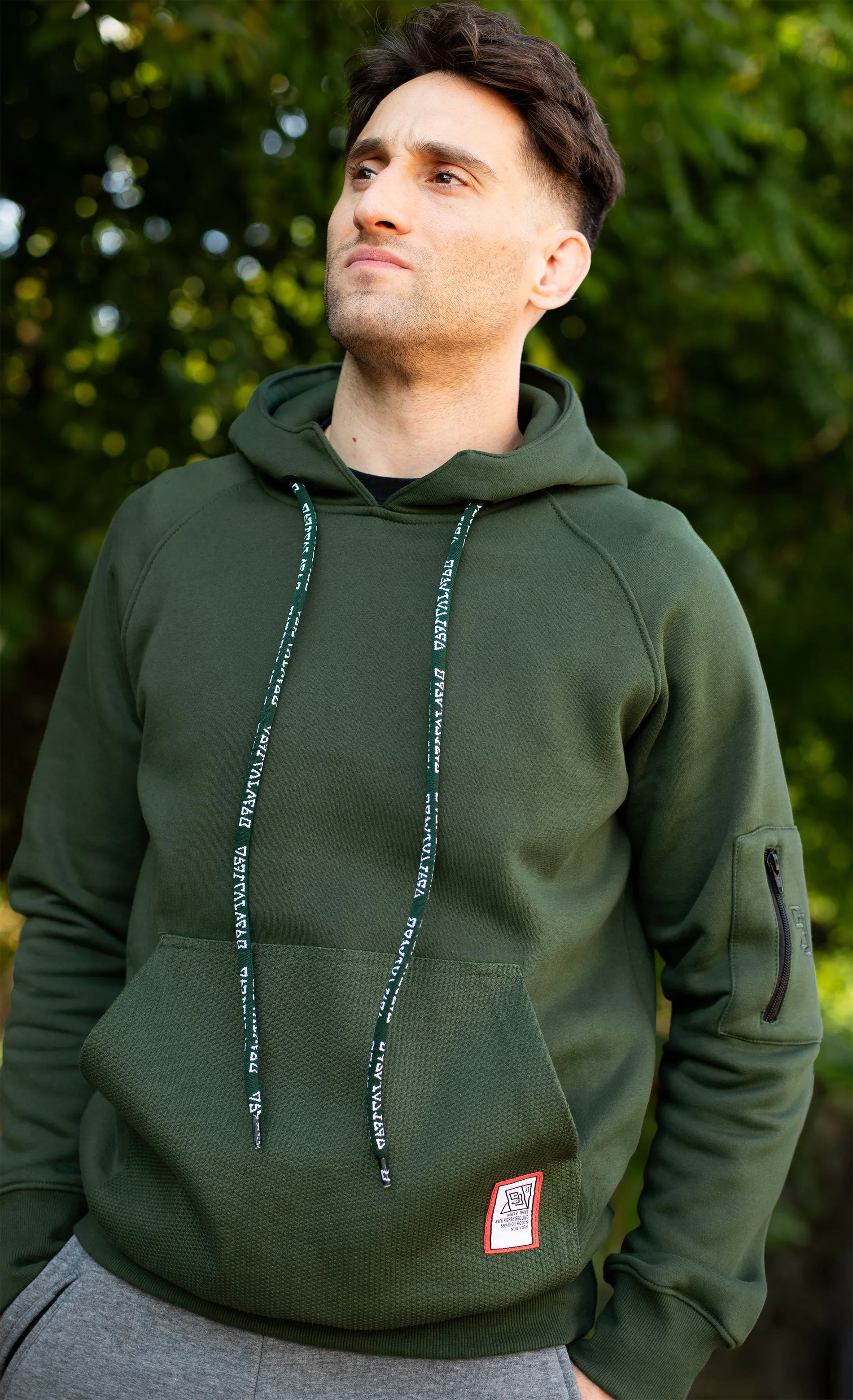 HYBRID Hoodie (Pearl Weave Integrated) - Olive