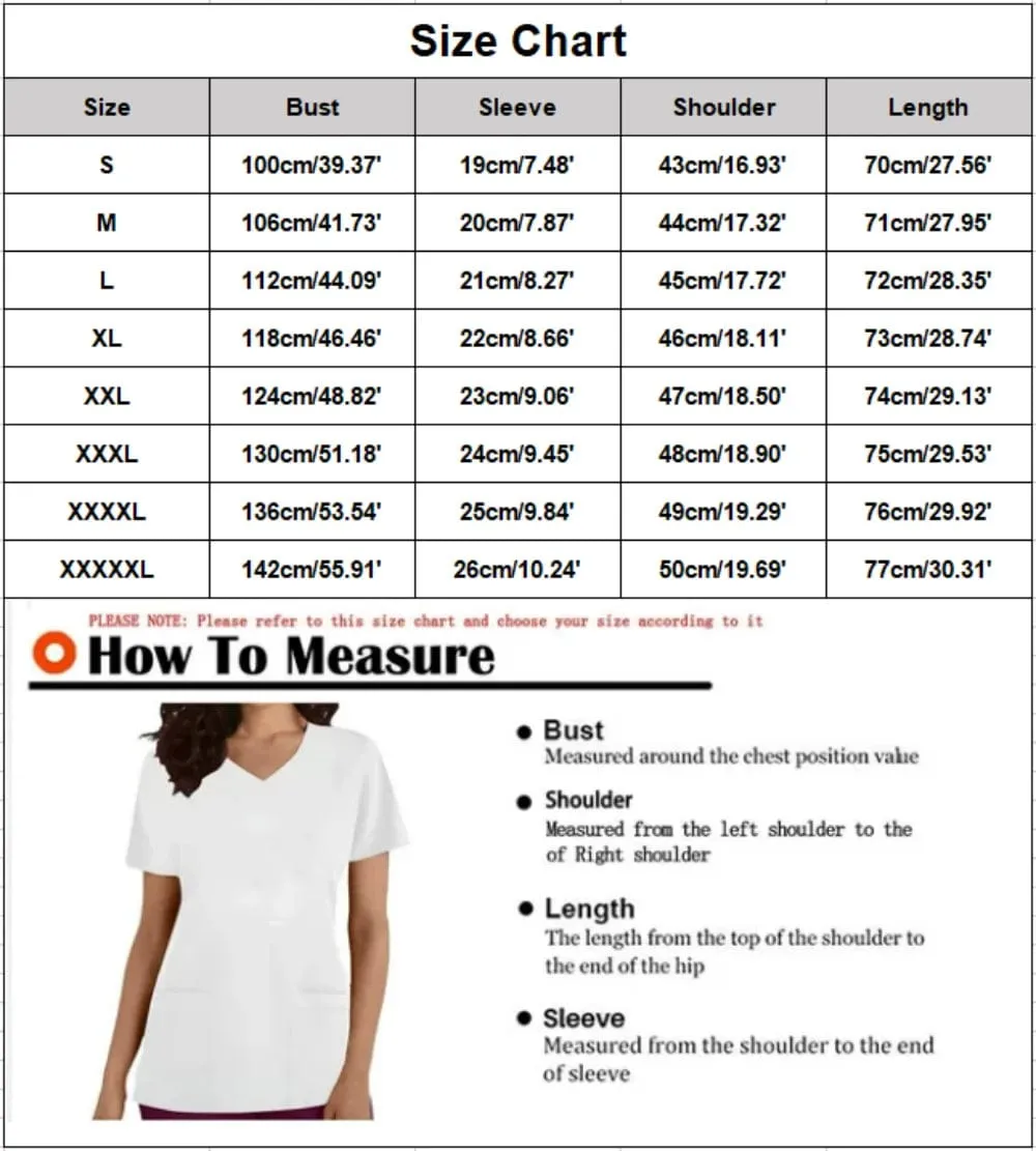 Medics Print Scrub Tops Working Uniform Nurse Scrub