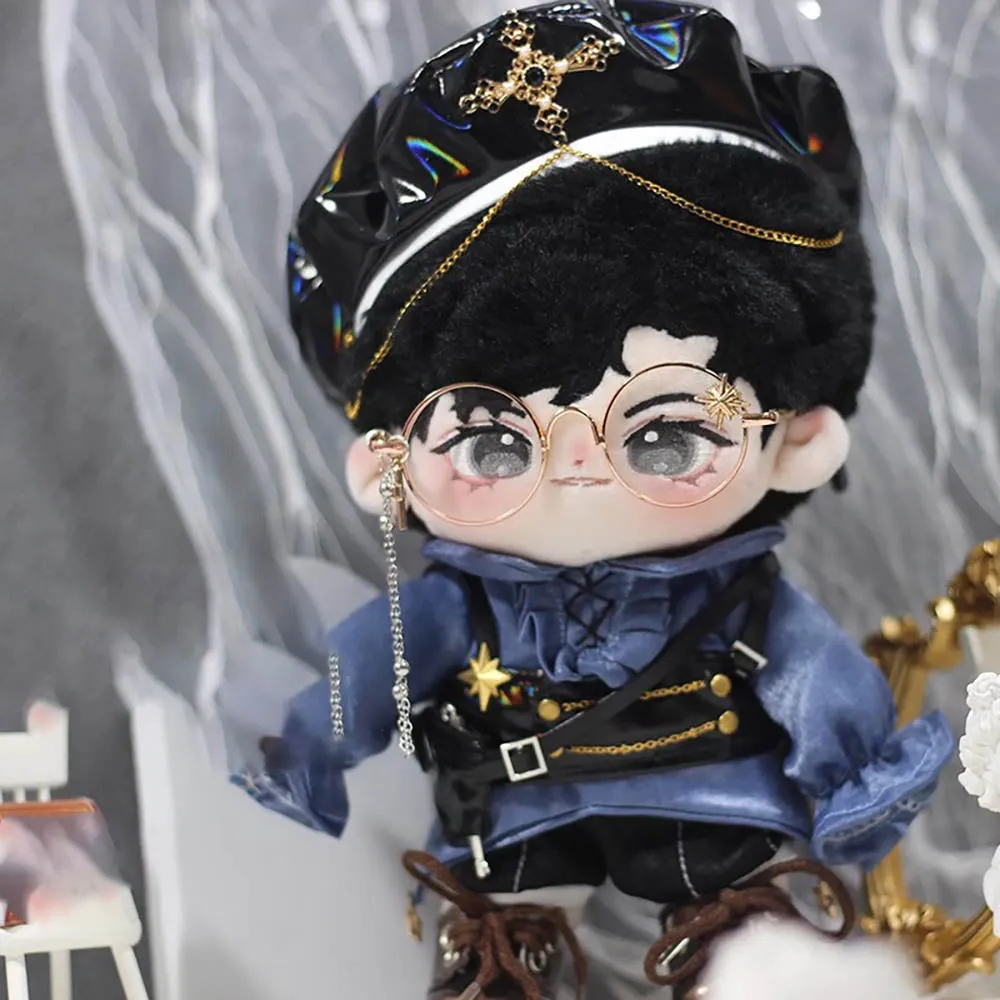 niannyyhouse 20cm Doll Clothes Hat Shirt Vests Pants Shoes Accessories Gentleman's Suit 8in Plush Doll Dress Up