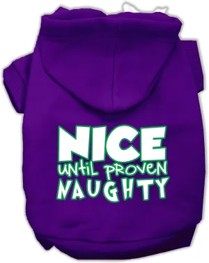 Nice Until Proven Naughty Screen Print Pet Hoodie Purple Xxxl (20)