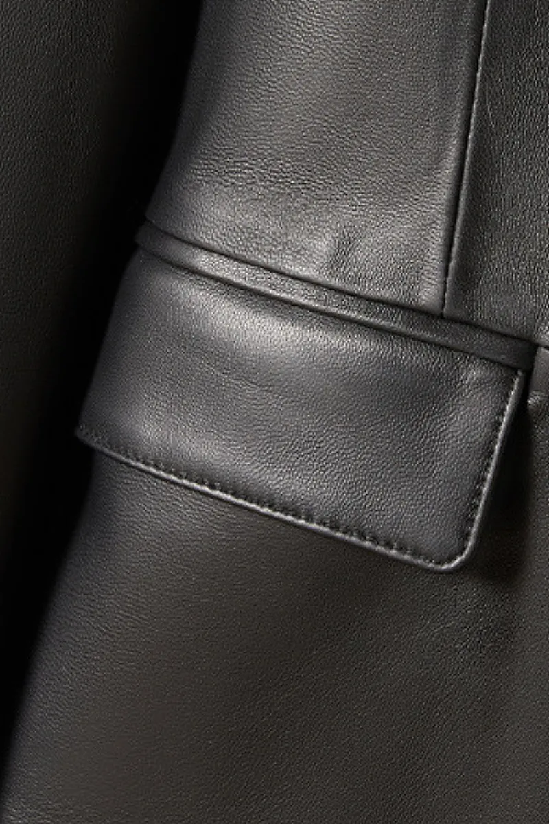 Slim Fit Black Leather Jacket