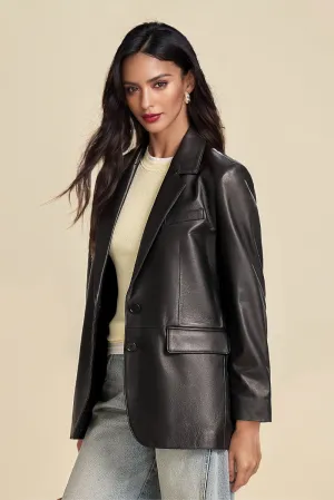 Slim Fit Black Leather Jacket