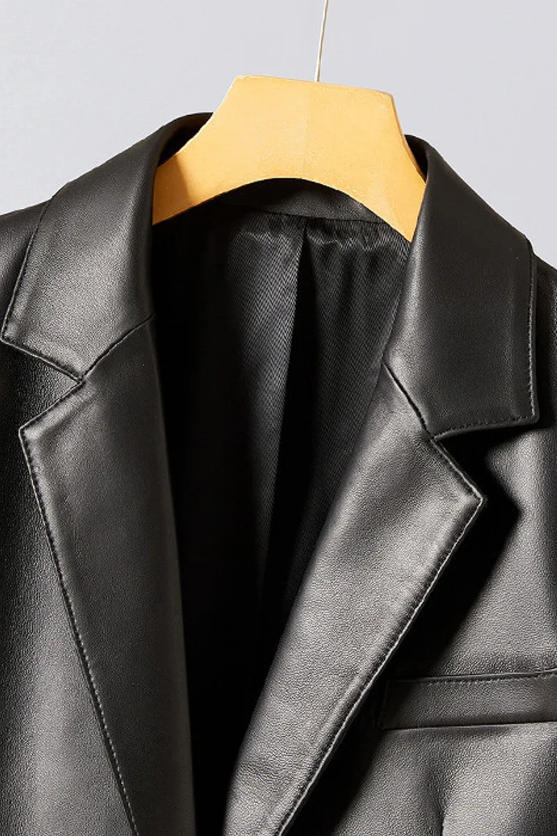 Slim Fit Black Leather Jacket