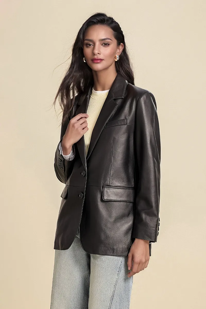 Slim Fit Black Leather Jacket