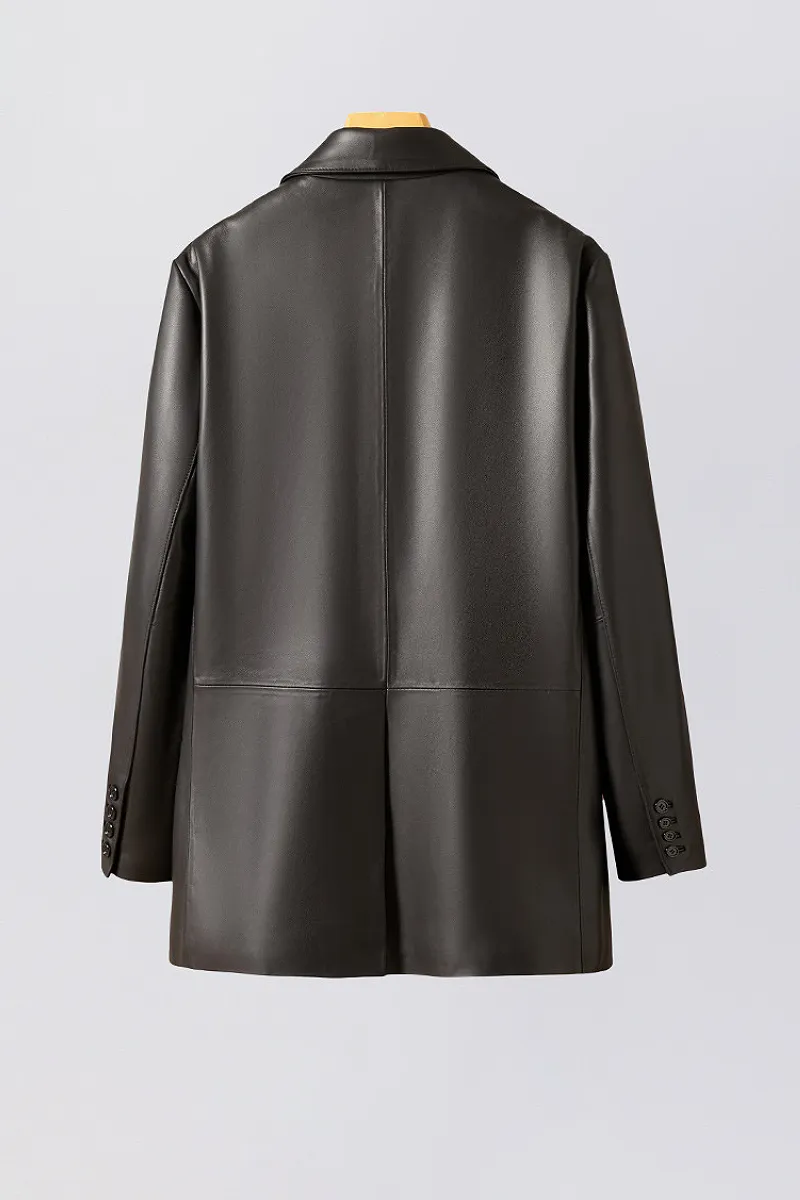 Slim Fit Black Leather Jacket
