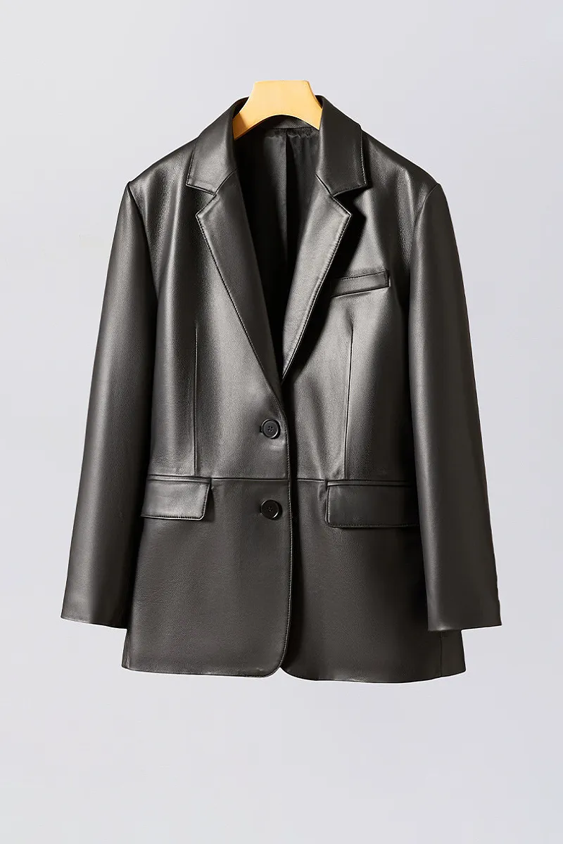 Slim Fit Black Leather Jacket