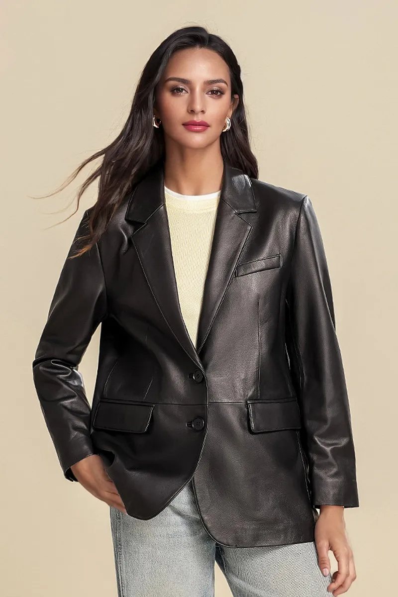 Slim Fit Black Leather Jacket