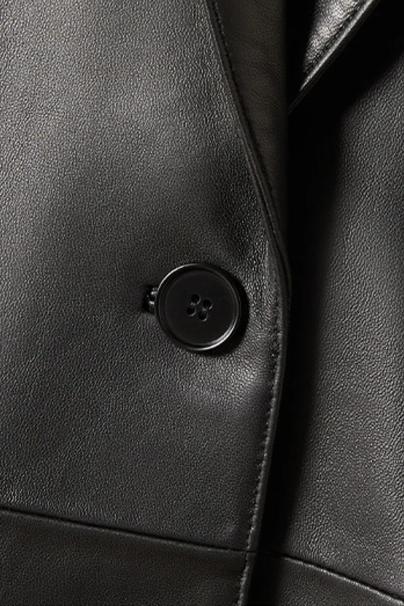Slim Fit Black Leather Jacket