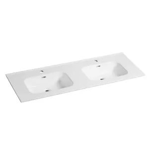 Sylvie 1500mm Full Depth Ceramic Vanity Top Double Bowl