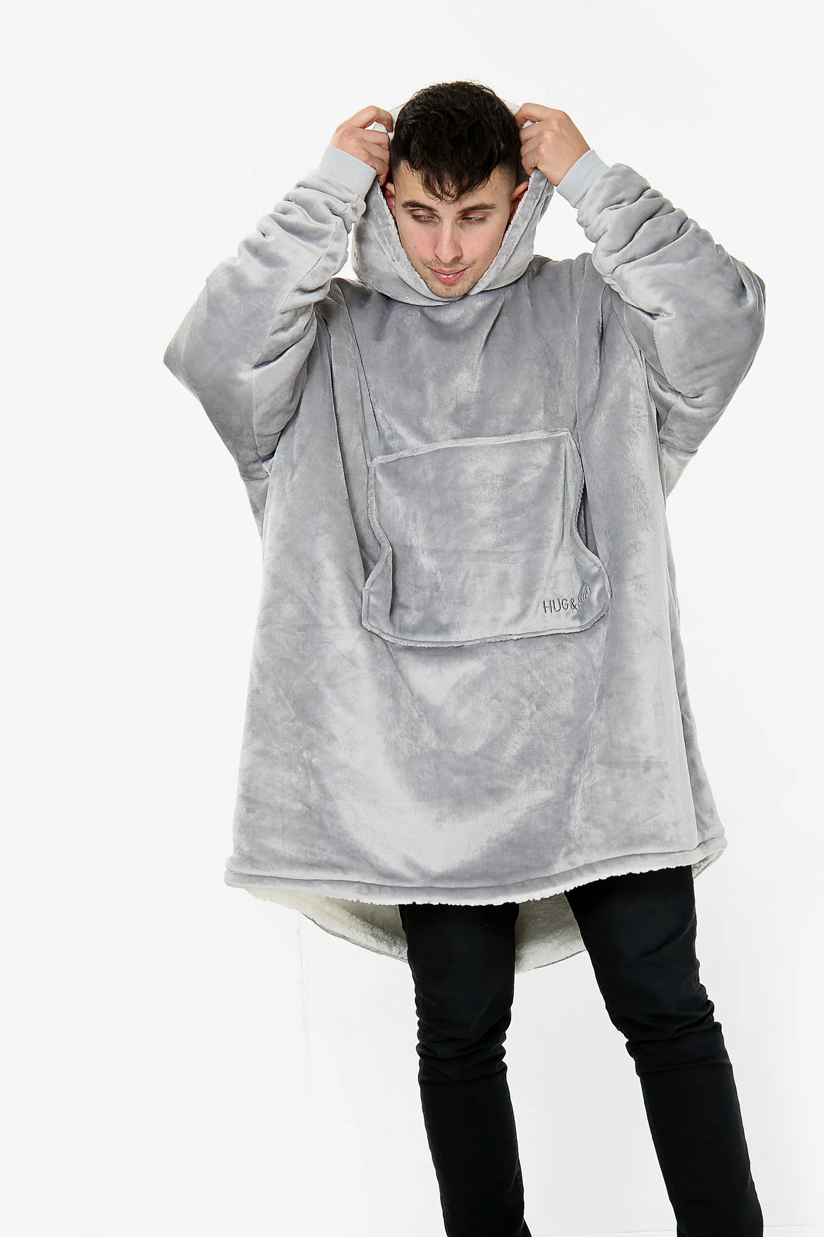 Unisex Grey Blanket Hoodie