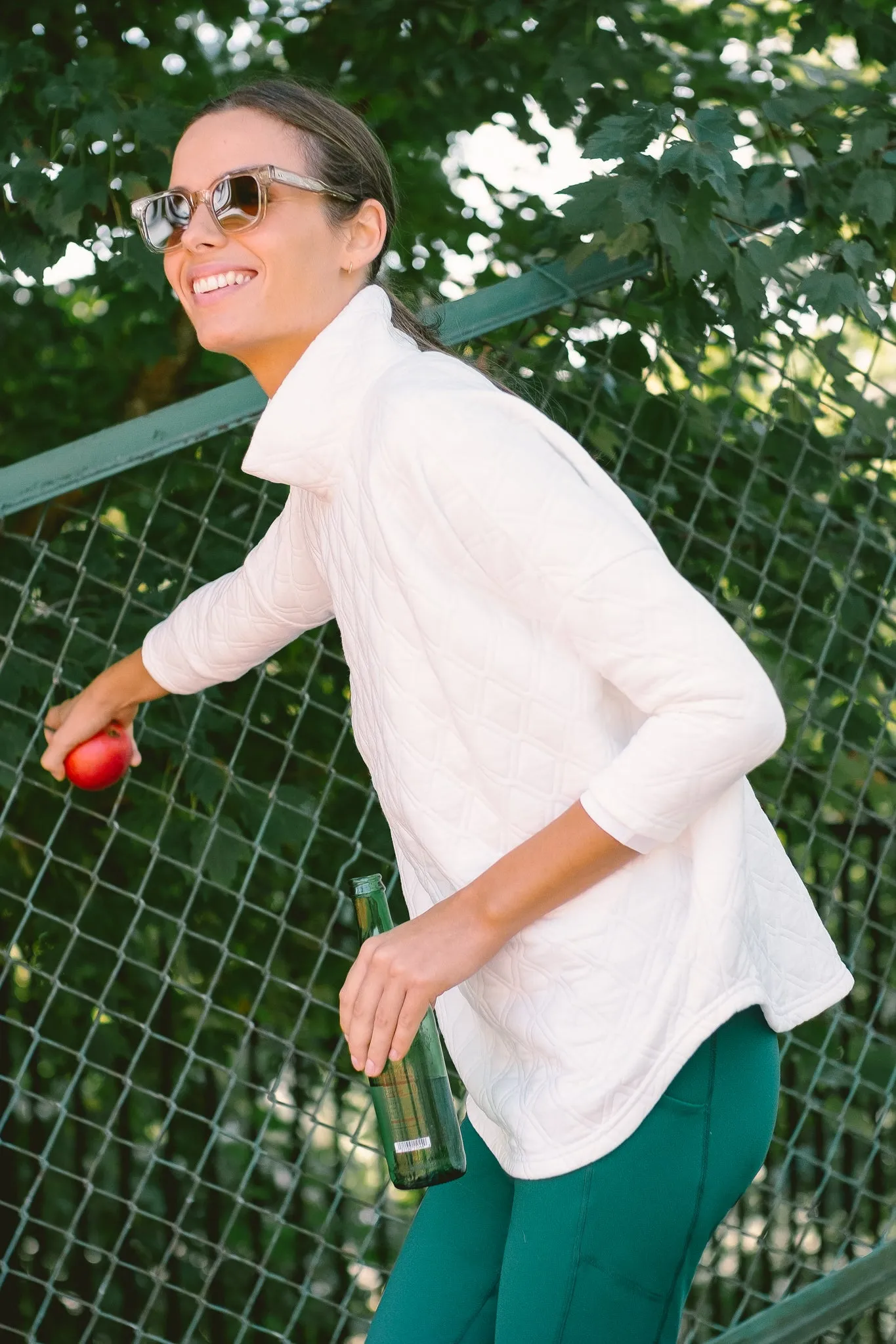 White Funnel Ally Swing Sweatshirt
