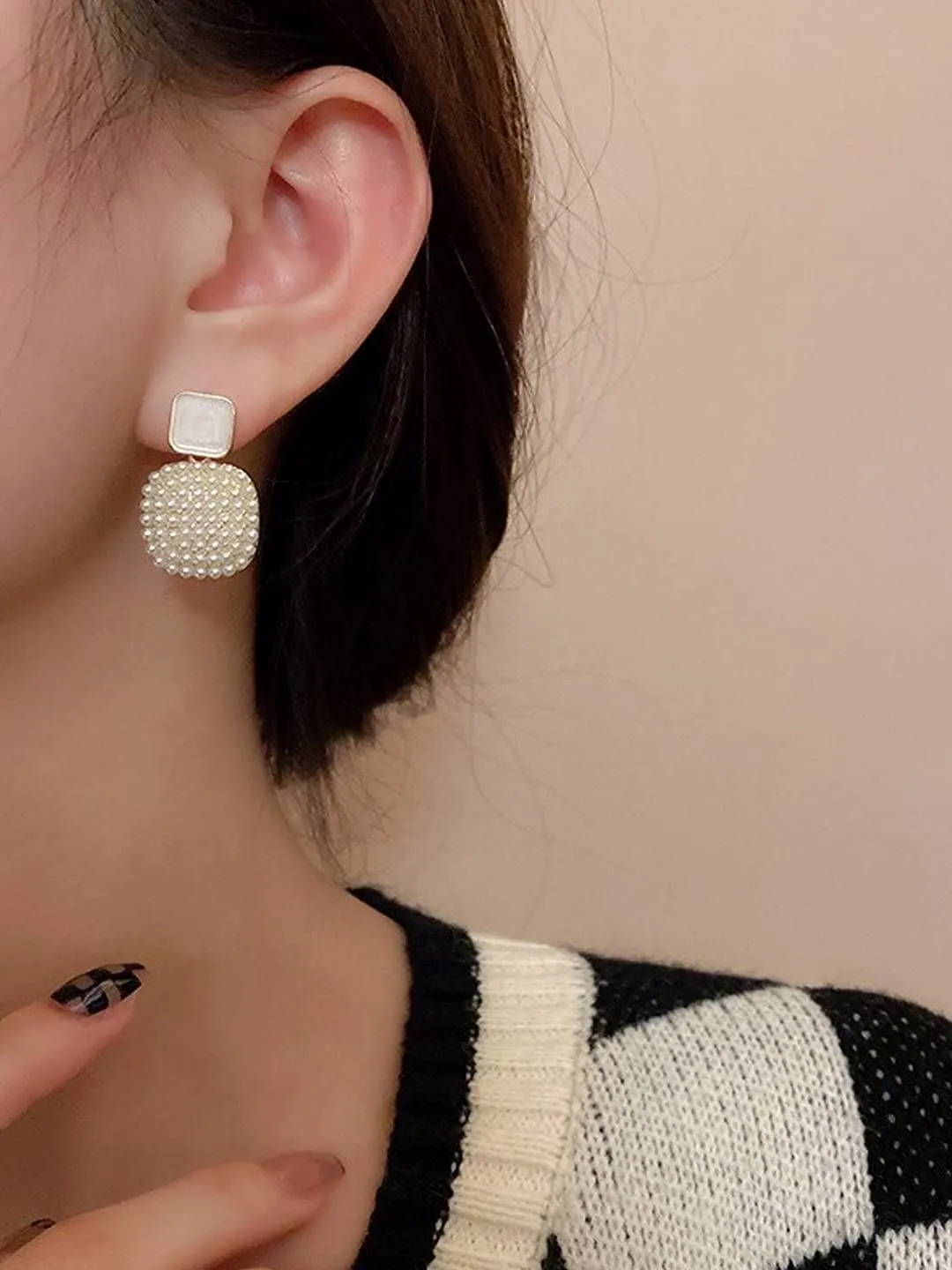 Yellow Chimes Earrings For Women Gold Tone Layered Round Shaped Crystal Stud Drop Earrings For Women and Girls