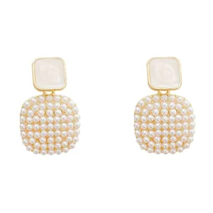 Yellow Chimes Earrings For Women Gold Tone Layered Round Shaped Crystal Stud Drop Earrings For Women and Girls